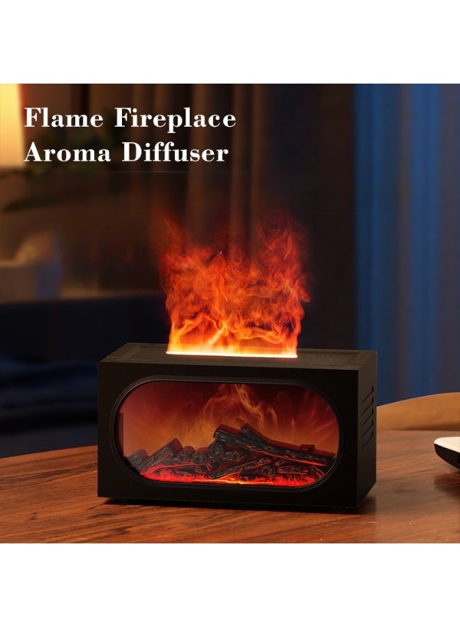 Field air humidifier，Essential Oil Diffuser with Dynamic Flame Effects 140ml ，Waterless Auto Off for Office/ Bedroom /Home - Image 1
