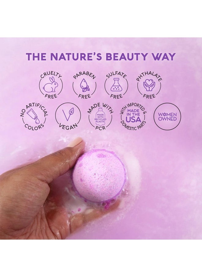 Nature's Beauty Nature's Beauty Lavender Chamomile Sleep Bath Bomb Gift Set Multi-Pack- Luxury Fizzy Relax Spa Bomb w/Vanilla + Citrus Scent Made with Coconut Oil + Witch Hazel, 17.5 oz | 10 ct ea (2 Pack)  - Image 5