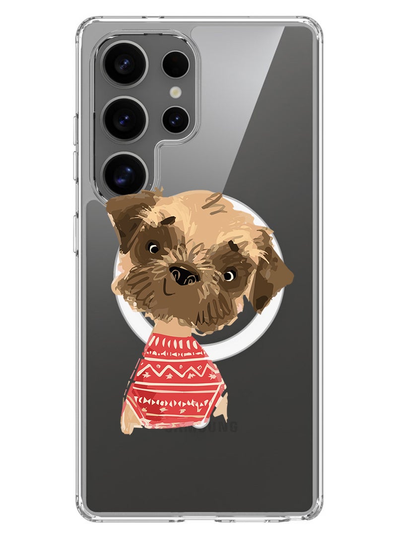 Theodor Magnetic Case for Samsung Galaxy S25 Ultra 6.9-inch Compatible with MagSafe Wireless Charging, Shockproof Phone Bumper Cover Dog - Image 1