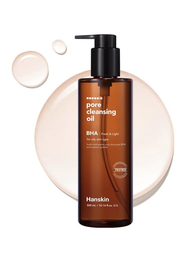 Hanskin BHA Pore Cleansing Oil, Gentle Blackhead Cleanser and Makeup Remover for Combination and Oily Skin, Korean Skincare [BHA/10.14 oz] - Image 1