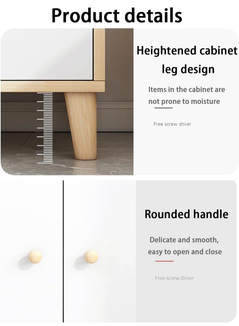AGD Coffee Cabinet with Open Shelves and 2 Storage Doors 60x30x82cm for Living Room or Office - Image 4