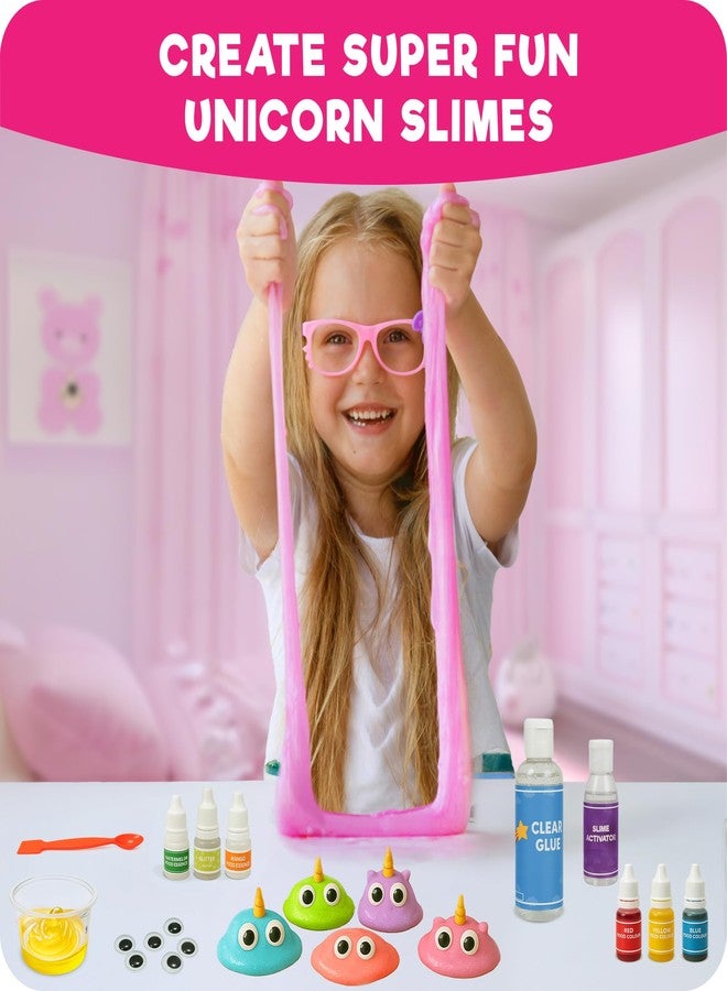 EINSTEIN BOX Unicorn Slime Making Kit for Girls | DIY Slime Set with 10+ Recipes | Arts & Crafts Gift for Girls Ages 3-10 | Unicorn-Themed Multicolor Glitter Craft Activity - Image 2