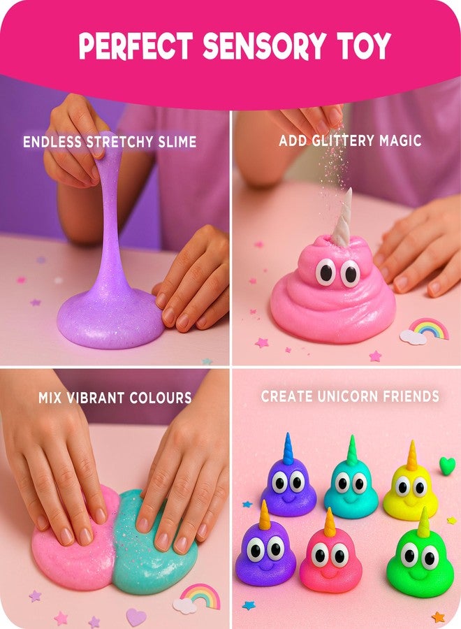 EINSTEIN BOX Unicorn Slime Making Kit for Girls | DIY Slime Set with 10+ Recipes | Arts & Crafts Gift for Girls Ages 3-10 | Unicorn-Themed Multicolor Glitter Craft Activity - Image 5