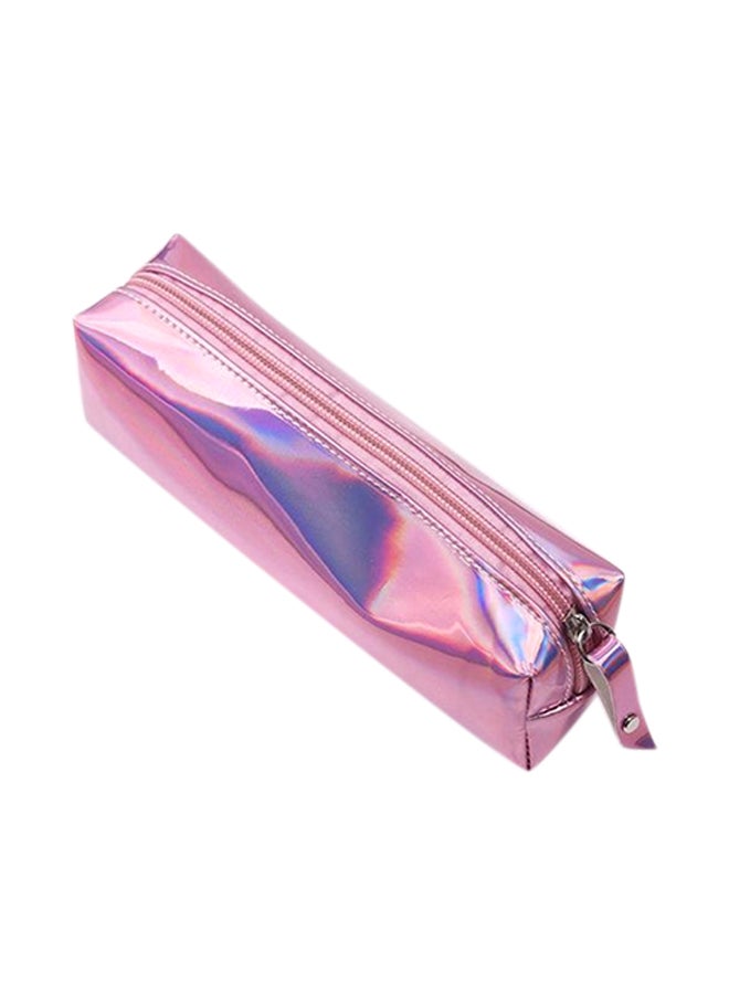 Iridescent Laser Pencil Case Pink