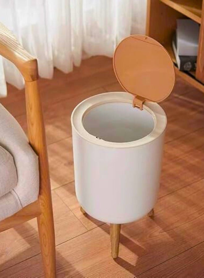 Chase Up Trash can，7Liter/1.8 Gallon Garbage can with Press top Lid，Nordic Modern Waste Basket，Plastic Trash bin Suitable for Kitchen, Bathroom, Bedroom, Living Room, Office, Outdoor，Dog Proof Trash can (C) - Image 3