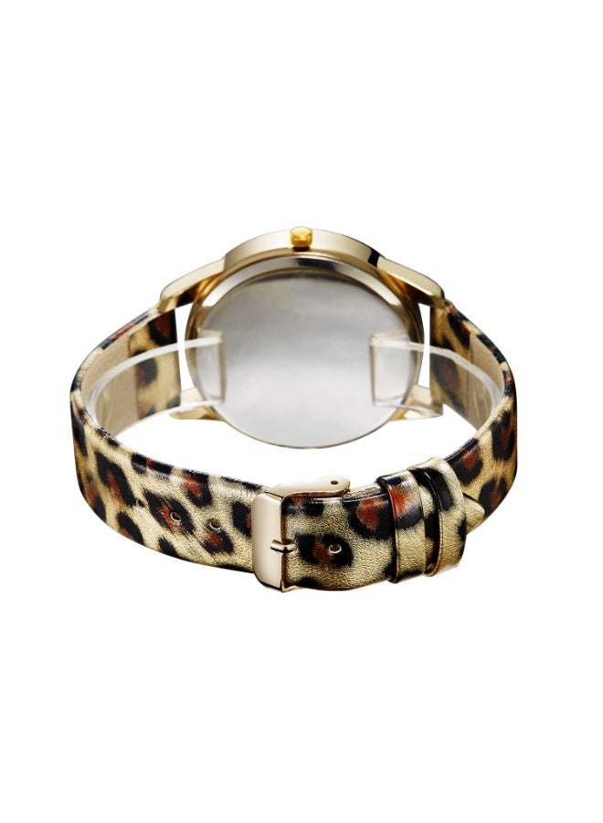 Mark Fairwhale Fashion Leopard Print Hollowed Out Large Dial Wrist Watch  - Image 4