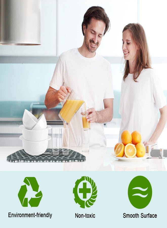 SAMSIER Sink Protectors for Kitchen Sink 13x11 &16x12 &19x14 &22x13 &24x13 &26x14 &28x14 &30x16, Large Silicone Sink Mats Grid for Bottom of Farmhouse Sink (19”x13”, Center Drain) - Image 3