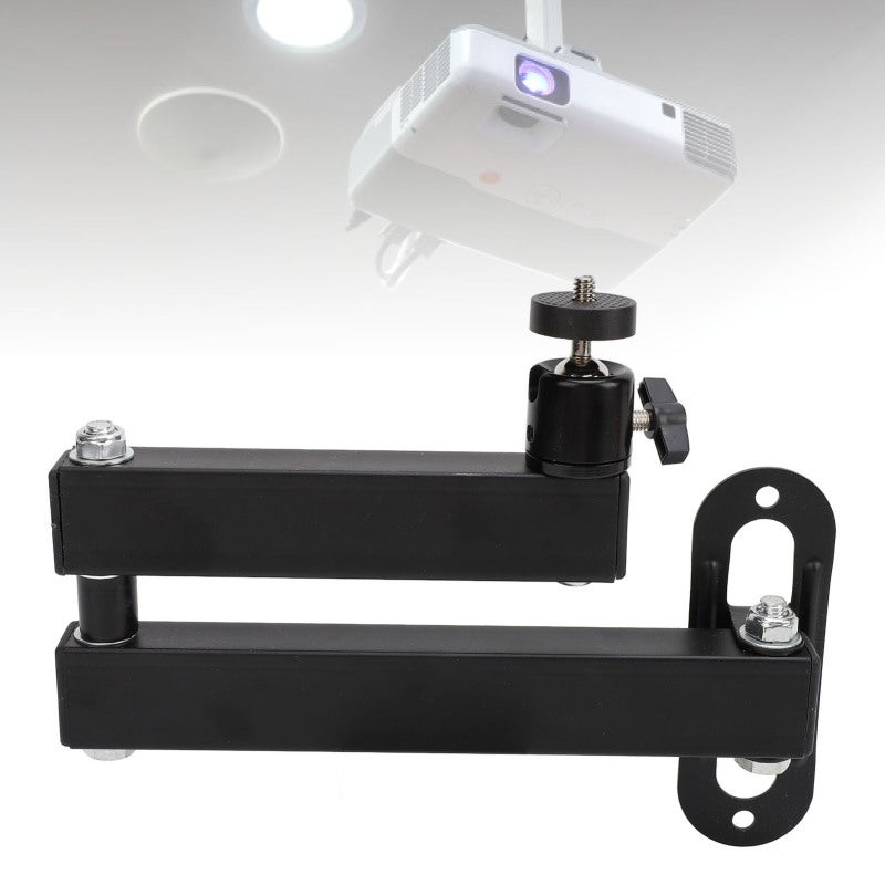 Foldable Projector Mount 1/4 Inch Universal Interface 360 Degree Angle Adjustment Wall Bracket - Secure Metal Structure Projector Stand for Home Office - Image 3