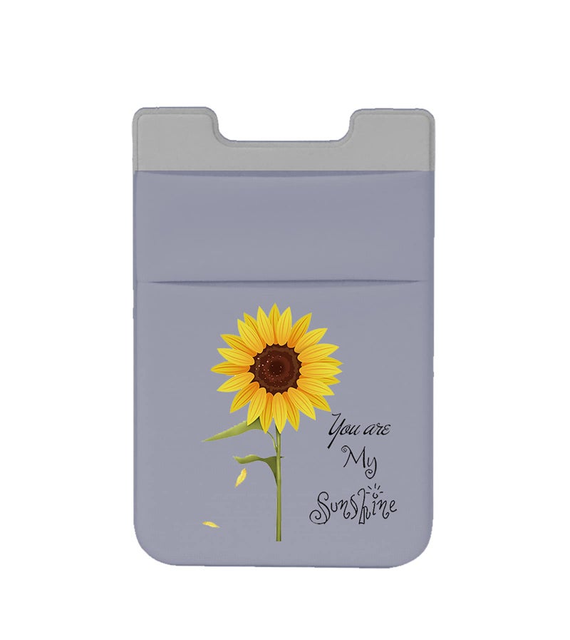 Lenoup Stretchy Sunflower Cell Phone Card Holder, Phone Pocket Sleeve for Credit Card, Business Card, ID and Keys - Image 5