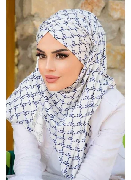 Aişe Tesettür Aisha Hijab Patterned Ready Shawl Scarf