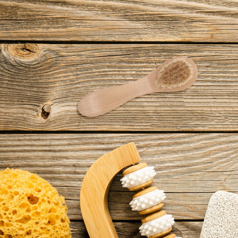 Exfoliating Face and Body Scrubber Brush Set with Liquid Fillable Handles for Shower and Spa - Image 5