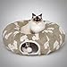 Pesen Cat Tunnel Bed with Soft Cushion Cat Toys for Indoor Cats Enhance Bonding Between Pets and Owners Encourage Exploration and Satisfy Natural Instincts for Kittens Dogs and Rabbits - Image 3