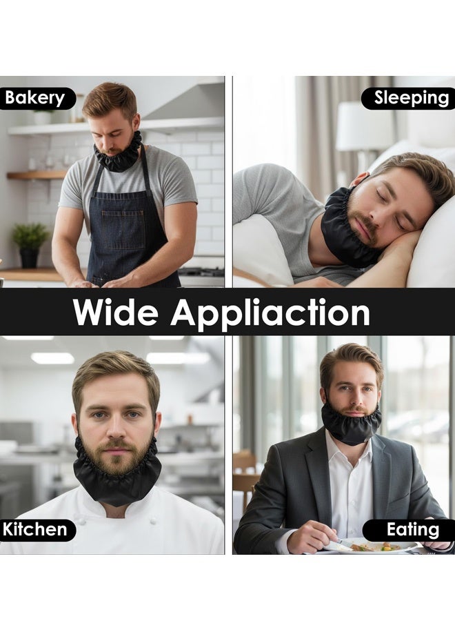 6PCS Adjustable Men Beard Net Bonnets Food Service Beard Bibs - Image 5