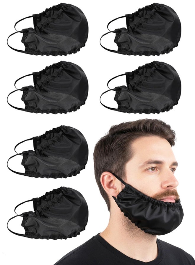 6PCS Adjustable Men Beard Net Bonnets Food Service Beard Bibs - Image 1