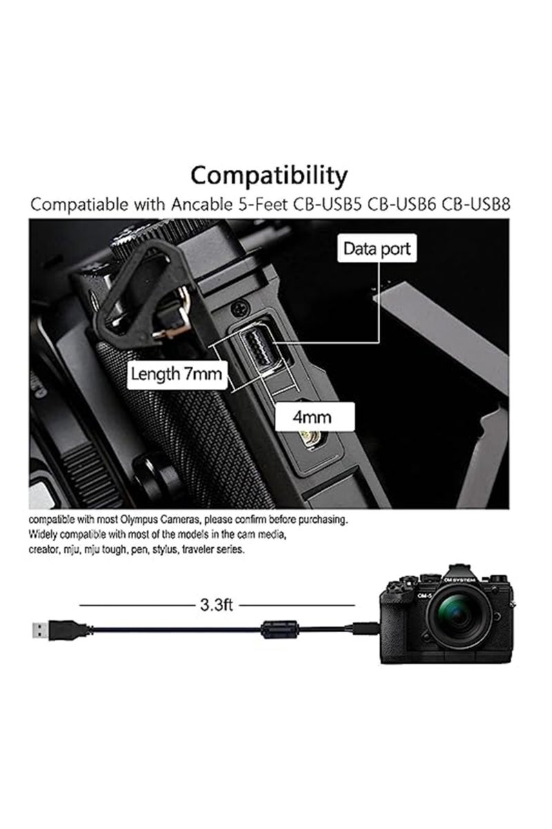 Green Tiger 1.5m Cb-usb5 Usb6 Usb8 Usb Data Cable For Olympus Om-d E-m1 E-m10 Mark Ii Om-d E-m5 Mark Ii Pen E-pl - Image 4