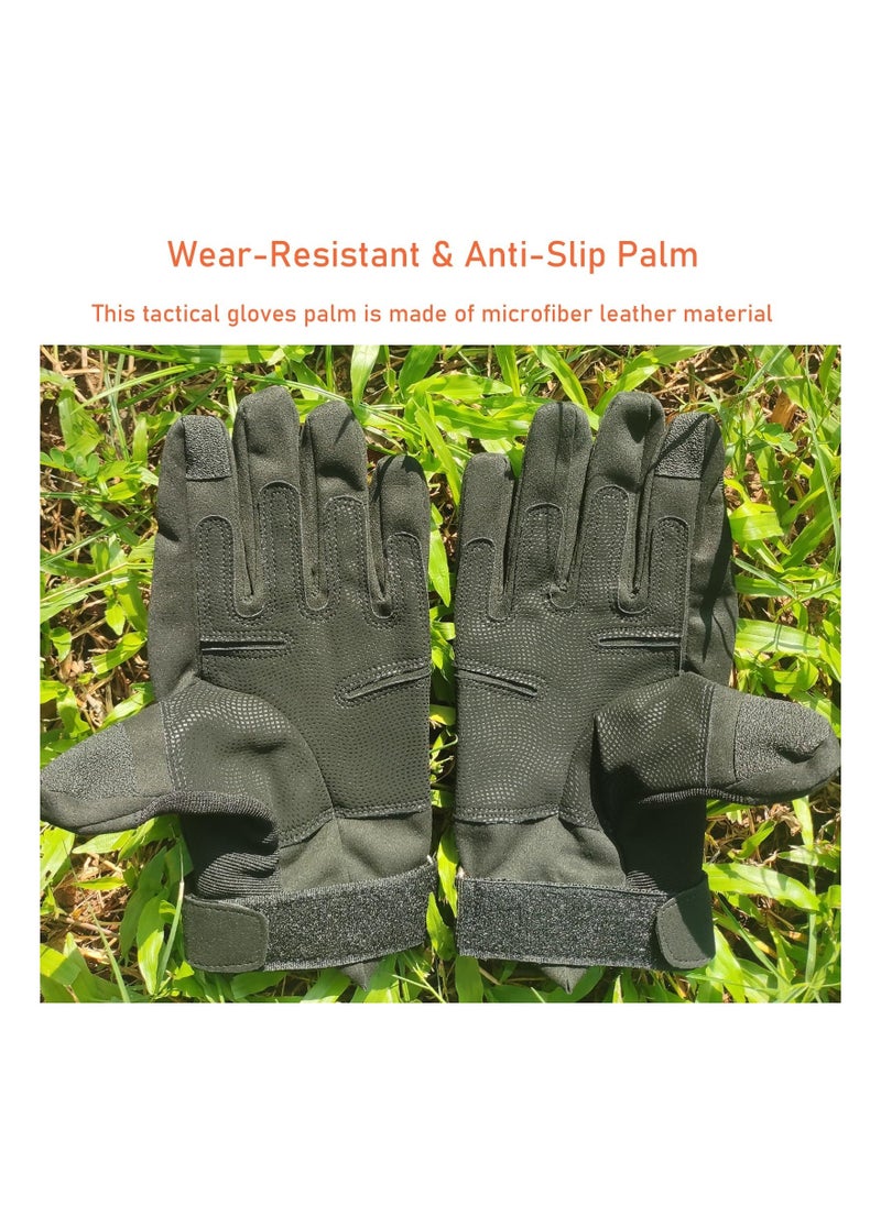 Tactical Gloves for Men Women, Touchscreen Knuckle Protection Motorcycle Cycling Gloves for Work Hunting Paintball Outdoor Driving, Motorcycle, Fishing, Cycling, Hunting, Hiking, Running(L) - Image 5