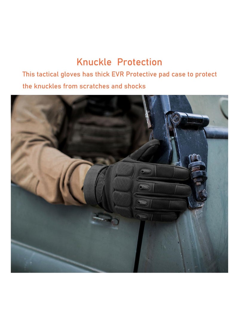 Tactical Gloves for Men Women, Touchscreen Knuckle Protection Motorcycle Cycling Gloves for Work Hunting Paintball Outdoor Driving, Motorcycle, Fishing, Cycling, Hunting, Hiking, Running(L) - Image 4