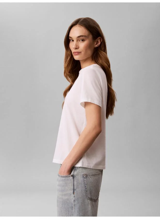 Calvin Klein Jeans  Monologo Crew Neck T-Shirt for Women | Best Price UAE