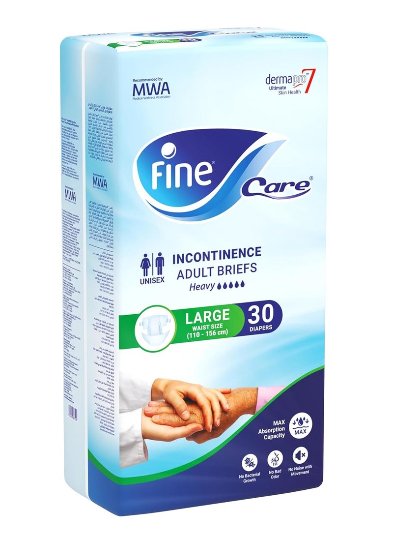 Fine Care Fine Care Adult Diapers | Large Size (110-156 cm) | 30 Pieces 
