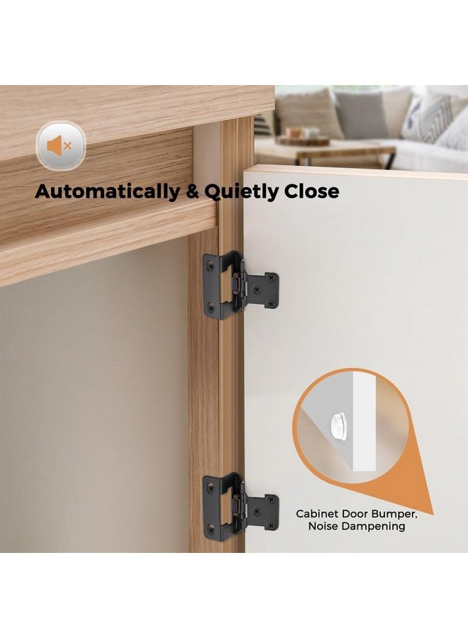 Ravinte Ravinte 50 Pack 25 Pairs Semi-Overlay 1/2 inch Self-Closing Face Frame Cabinet Hinges Matte Black Half Wrap-Around Kitchen Cabinet Door Hinges Face Mount Cabinet Hardware  - Image 4