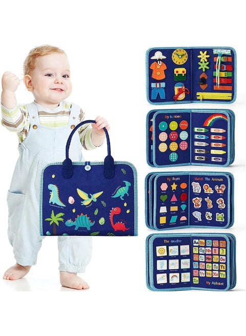 لعبة Busy Board Montessori للأطفال الصغار من سن 1 إلى 4 سنوات، نشاط تعليمي لتطوير لوحة حسية لمهارات الحركة الأساسية الدقيقة للملابس، ألعاب سفر للطائرة والسيارة، هدية للأولاد والبنات