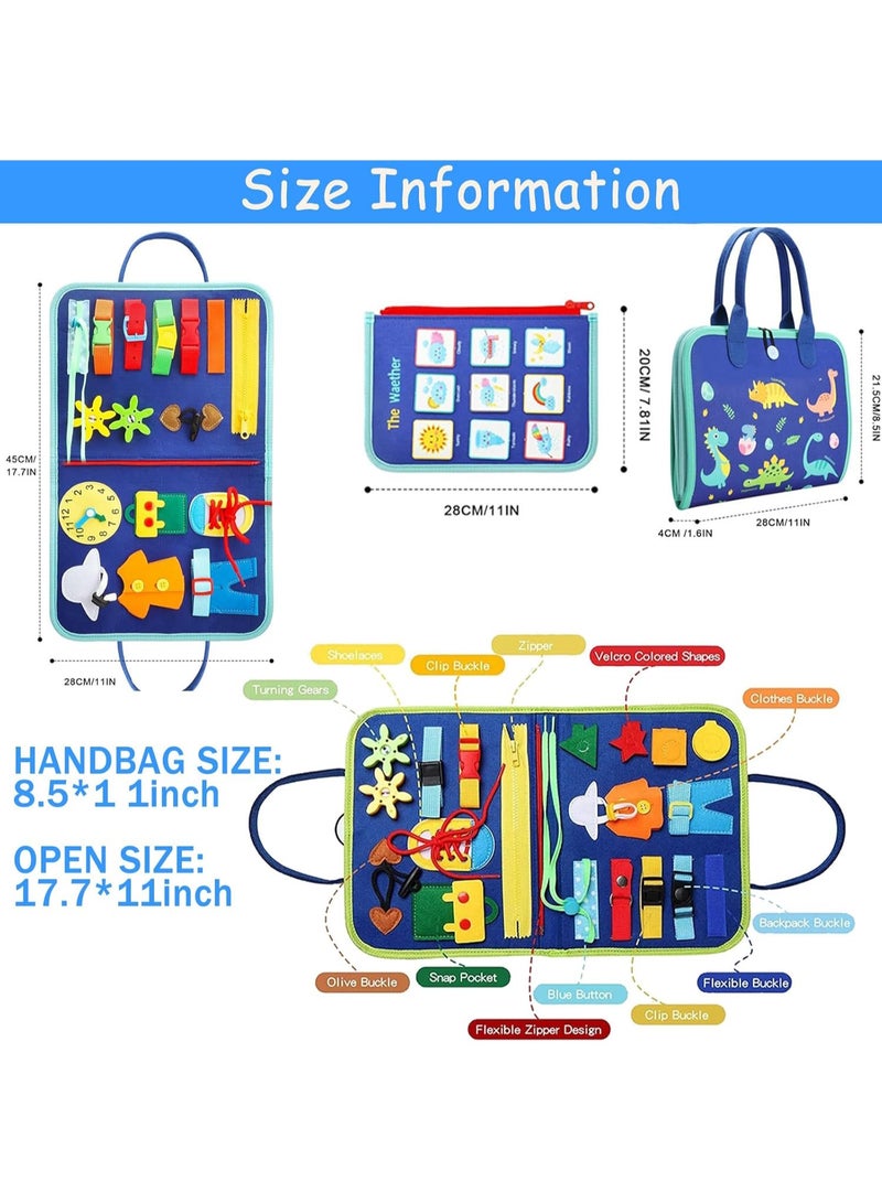 لعبة Busy Board Montessori للأطفال الصغار من سن 1 إلى 4 سنوات، نشاط تعليمي لتطوير لوحة حسية لمهارات الحركة الأساسية الدقيقة للملابس، ألعاب سفر للطائرة والسيارة، هدية للأولاد والبنات