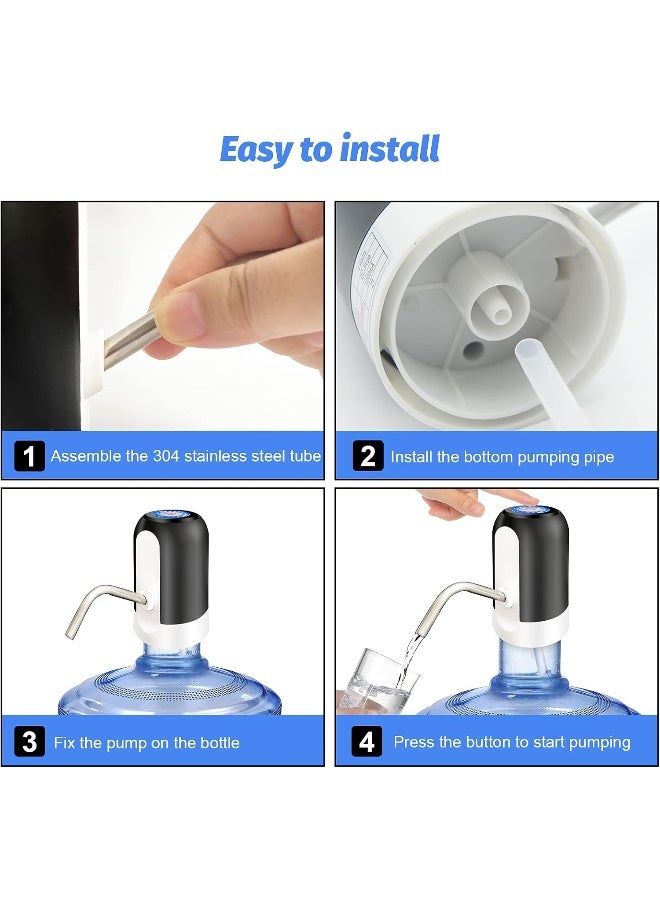 SKY-TOUCH 5 Gallon Water Bottle Pump, USB Charging Portable Electric Water Pump  - Image 4