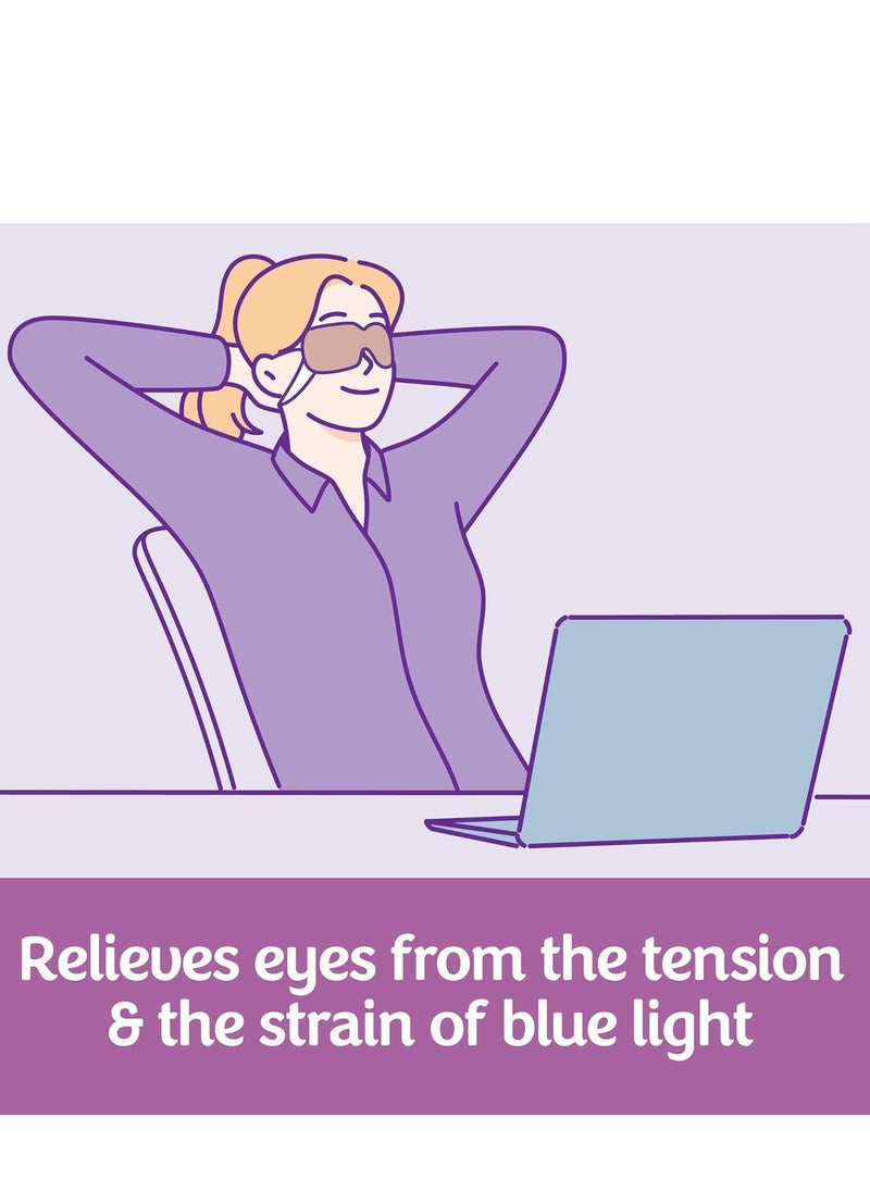 MegRhythm MegRhythm by Kao Gentle Steam Eye Mask, Lavender, Rejuvenates Eyes, Reduces the look of puffy eyes, Dermatologist and Ophthalmologist Tested, 5 Count  - Image 2