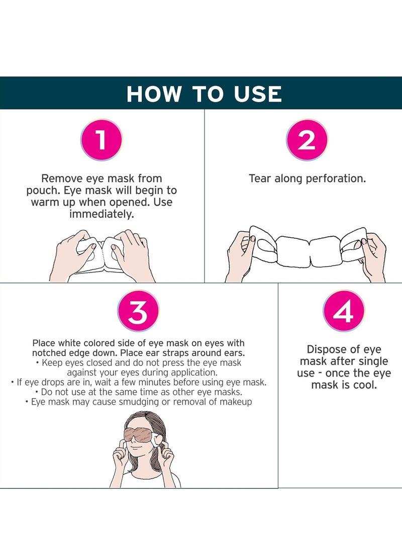 MegRhythm MegRhythm by Kao Gentle Steam Eye Mask, Lavender, Rejuvenates Eyes, Reduces the look of puffy eyes, Dermatologist and Ophthalmologist Tested, 5 Count  - Image 4