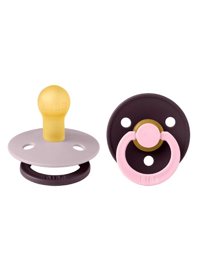 بيبس لهاية BIBS ستوديو ملونة من قطعتين من اللاتكس المختلط مقاس 1، مزيج أرجواني داكن وأرجواني - Image 3