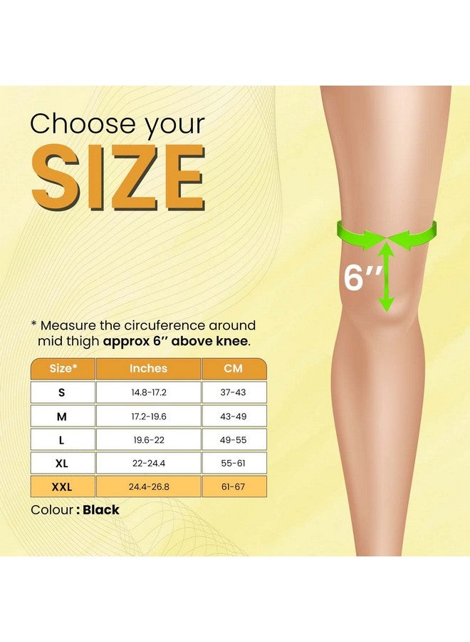 AGARO AGARO Hinged Knee Wrap With Open Patella, Rigid Biaxial Hinge Knee Brace for Joint Pain Relief, Workout, Arthritis & Ligament Tear, Neoprene, Knee Cap for Men & Women, XXL, Black - Image 2