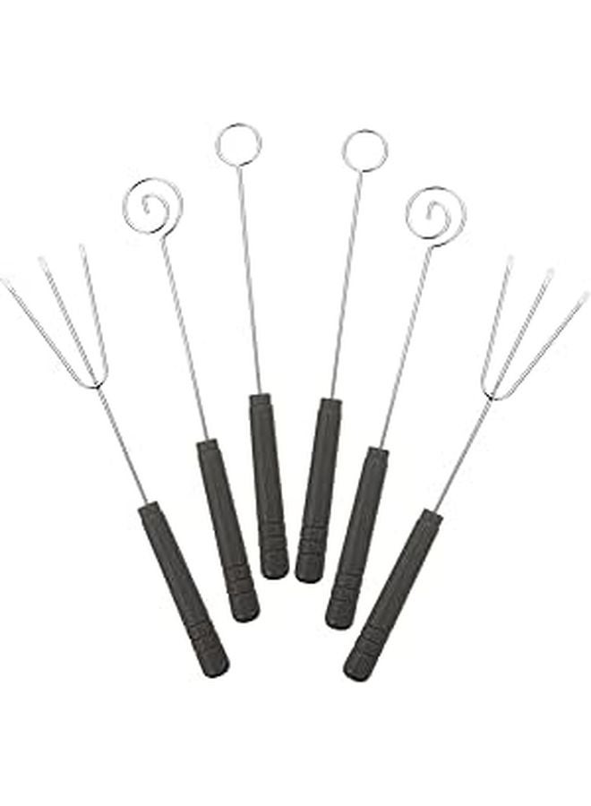 Stainless Steel Chocolate Fondue Forks Set 6 Pieces Cheese Dipping Tools - Image 1