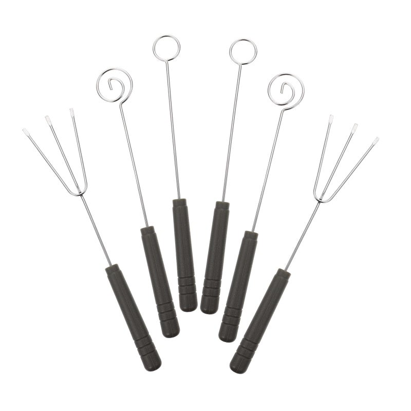 Stainless Steel Chocolate Fondue Forks Set 6 Pieces Cheese Dipping Tools - Image 2
