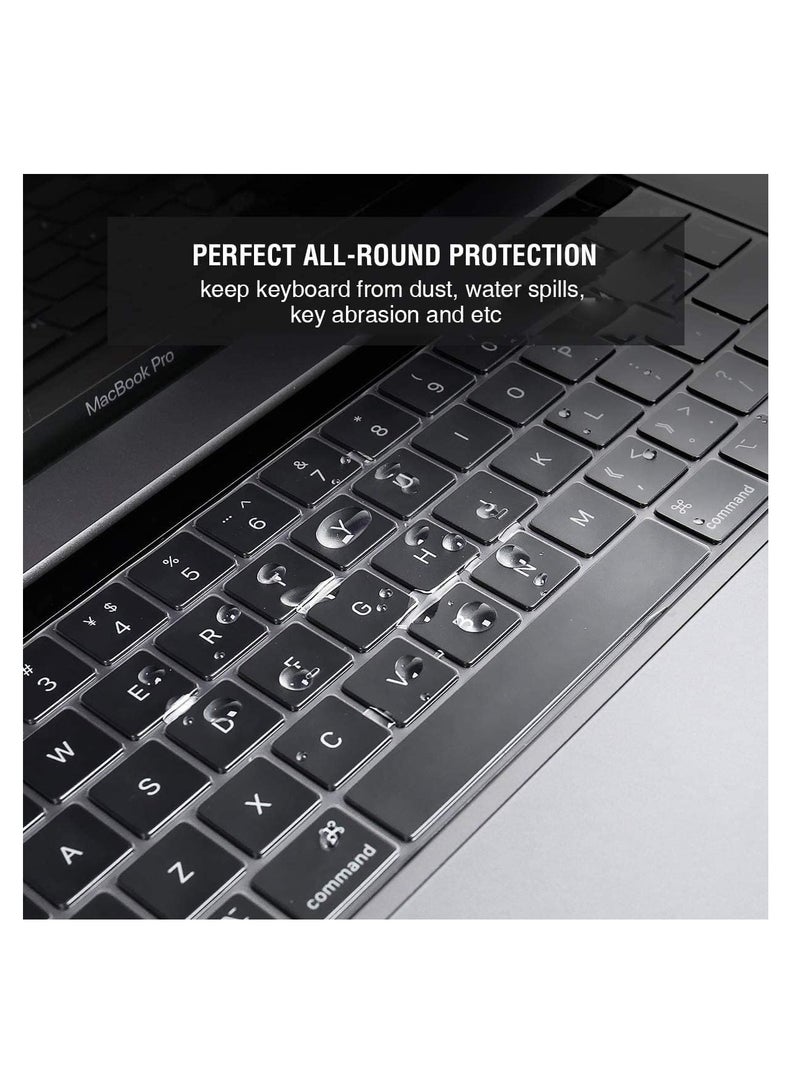 Premium Keyboard Cover for MacBook Pro 13 inch M2 2023 2022, 2021 2020 M1 A2338 A2289 A2251 Ultra Thin US Keyboard Protector for MacBook Pro 13 with Touch Bar ,Clear( Not Cover Touch Bar) - Image 4