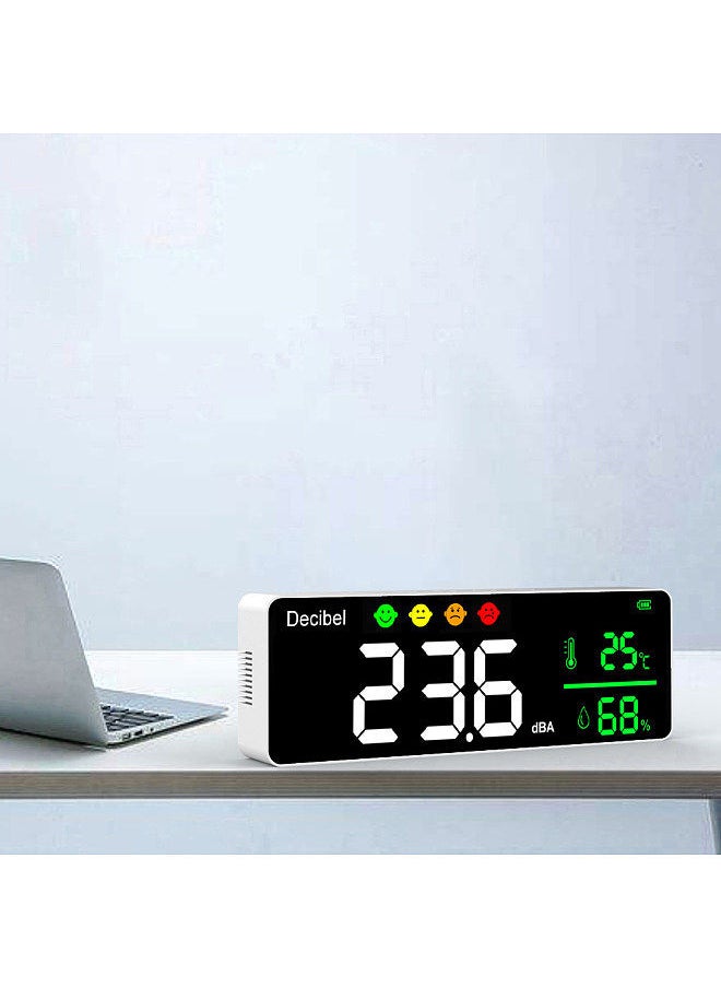 Generic - Noise Measuring Instrument Digital Decibel Sound Meter Temperature Meter Humidity Meter 3-in-1 Detector Indoor Wall Mounted Large Screen Tester - Image 1