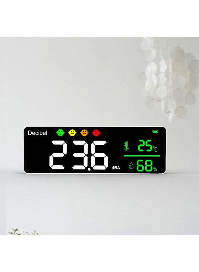 Generic - Noise Measuring Instrument Digital Decibel Sound Meter Temperature Meter Humidity Meter 3-in-1 Detector Indoor Wall Mounted Large Screen Tester - Image 1