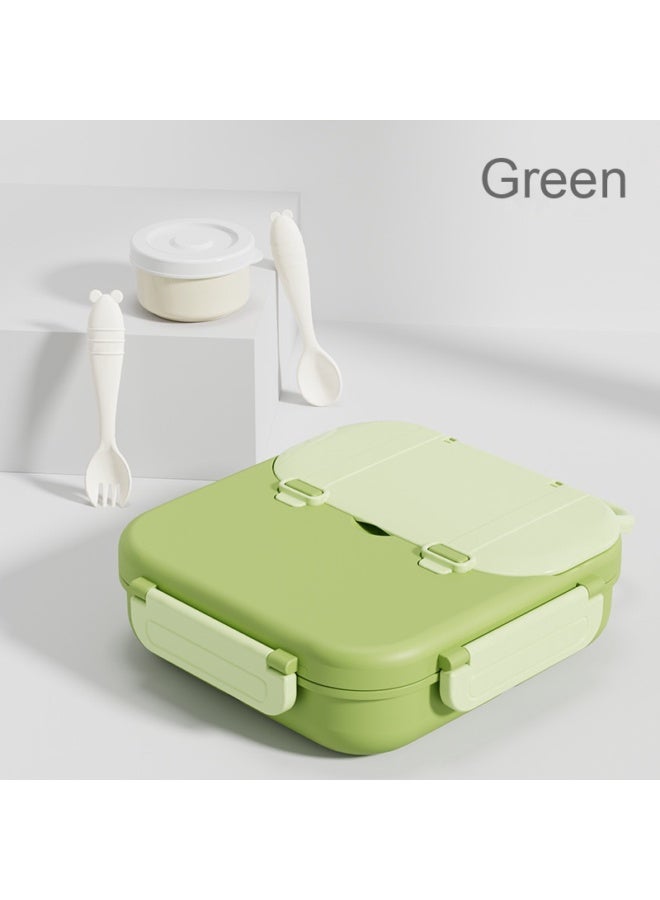 Children's Cartoon Lunch Box, Compartmentalized Bento Box with Fork and Spoon - Image 1