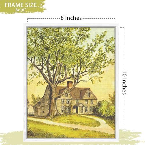 Abtgt 8x10 Canvas Floating Frame with 0.9" Deep, White Floater Frame for Canvas Paintings with Adhesive, Vertical or Horizontal Wall Art frame for Prints Oil Painting Diamond Decor, 1 Pack. - Image 5