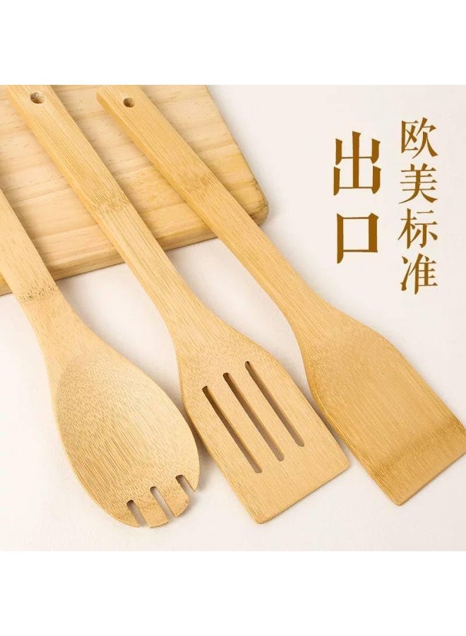 طقم 3 معالق توزيع خشب – ملاعق تقديم متينة وعملية للاستخدام اليومي بتصميم كلاسيكي طبيعي - Image 2