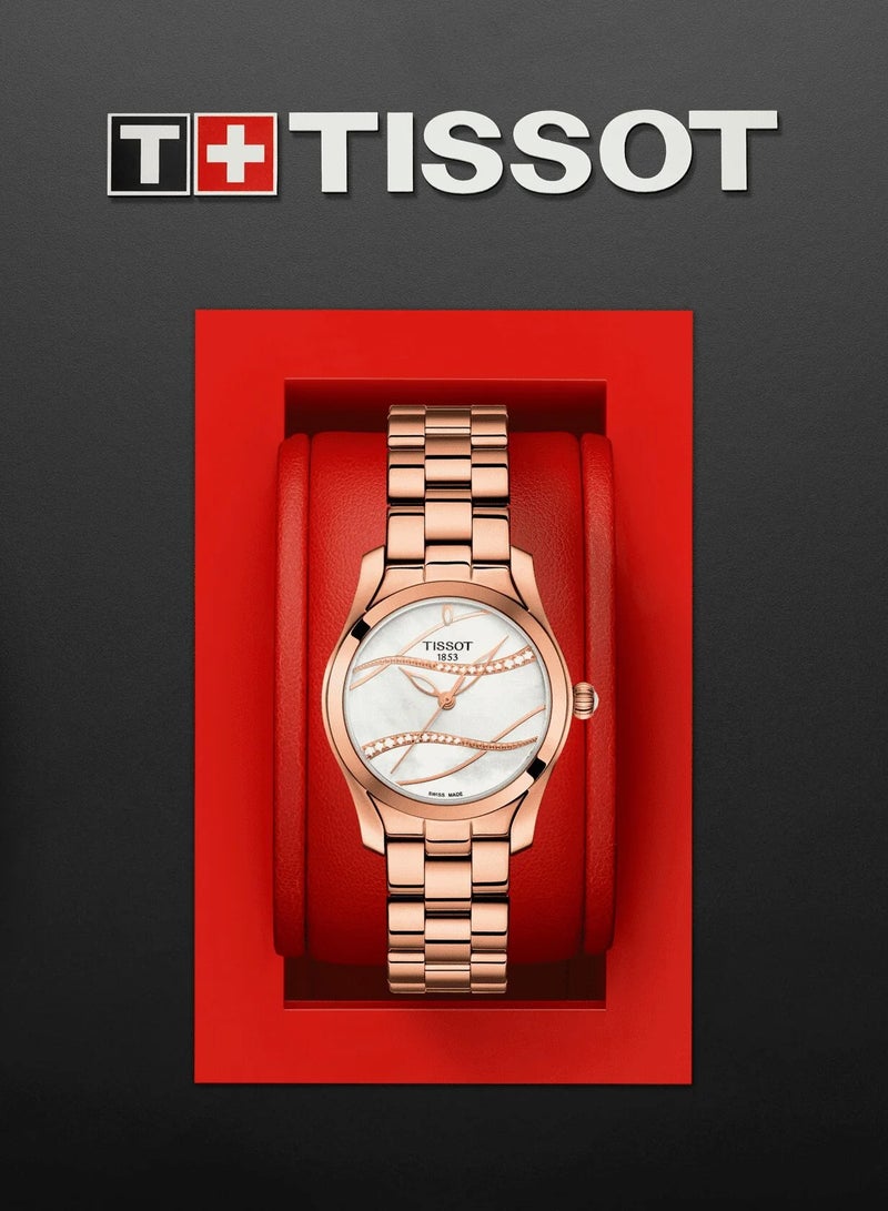 TISSOT T-Wave Mother of Pearl Dial Stainless Steel Womens Watch T112.210.33.111.00 - Image 5