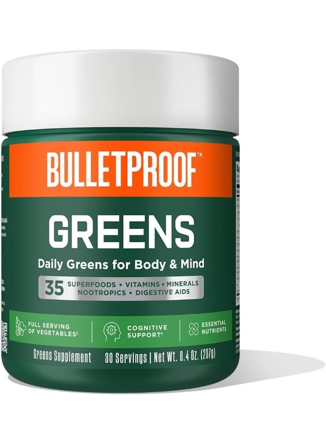 Bulletproof Greens, 8.4 Ounces, Daily Greens Powder With Superfoods And Nootropics - Image 1