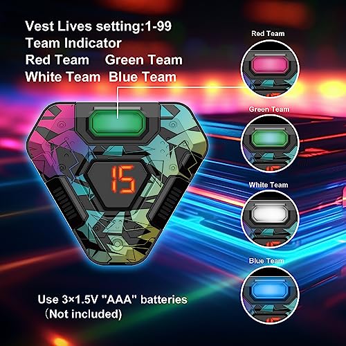 Winyea Tag Laser Tag Set of 2, Lazer Tag Game for Kids Indoor & Outdoor Play, Gift Ideas for Kids Teens and Adults, Cool Toys for Teenage Ages 8 9 10 11 12+Year Old Boy & Girls - Image 4