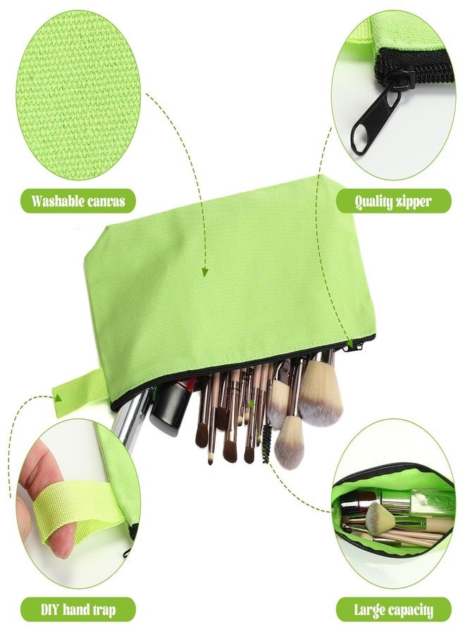 Saintrygo 30 Pcs Makeup Bag Travel Canvas Cosmetic Bag Bulk Multipurpose Small Makeup Pouch for Purse Portable Blank Zipper Toiletry Organizer DIY for Women Assorted Color(Novel,9.8 x 5 x 2 Inch) - Image 3