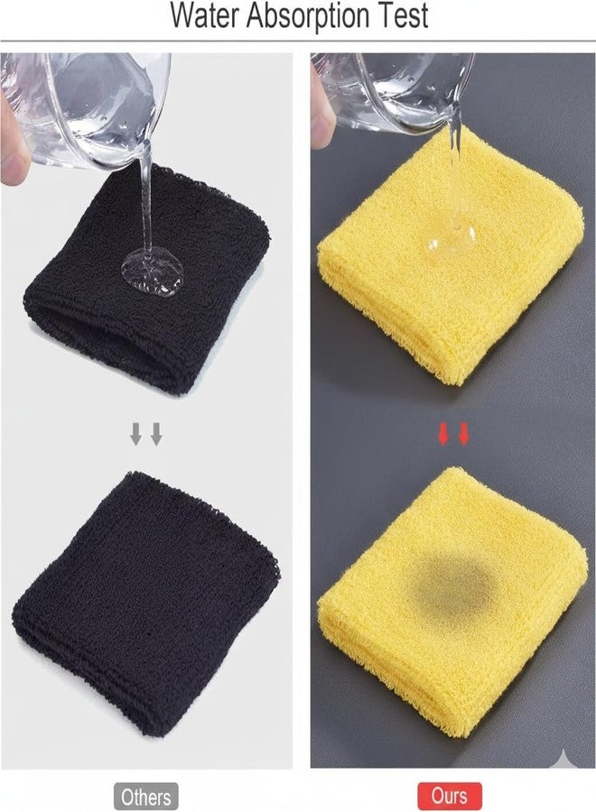 CanBee 3 x 3 Inch Wrist Sweatbands Tennis Wrist Bands Absorbent Sweatbands for Football Basketball Running Athletic Sports and Working Out, Pack of 1 (Yellow) - Image 5