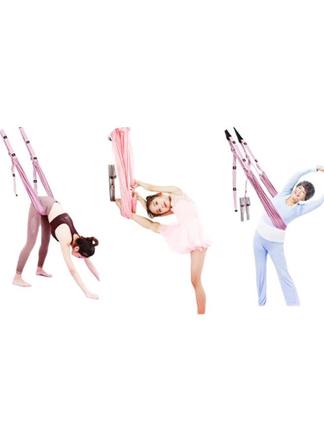 Dweck Aerial Yoga Suspension Strap Bed, Straight Leg Backbend, Waist Support, Home Use, Shoulder Opener, Door-Mounted Pulling Stretch Band, Pink - Image 3