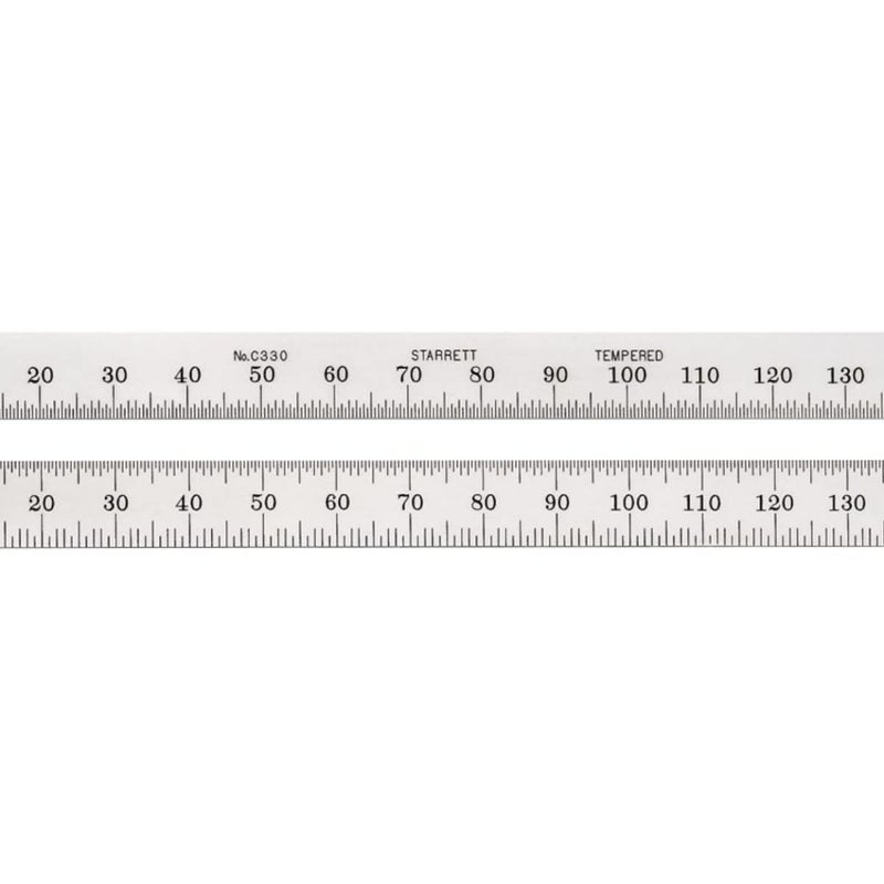 Starrett Starrett Full Flexible Steel Rule with Satin Chrome Finish Quick Reading and Millimeter Graduation  150mm Length 30 Graduation Type 04mm Thickness  C330150  - Image 1