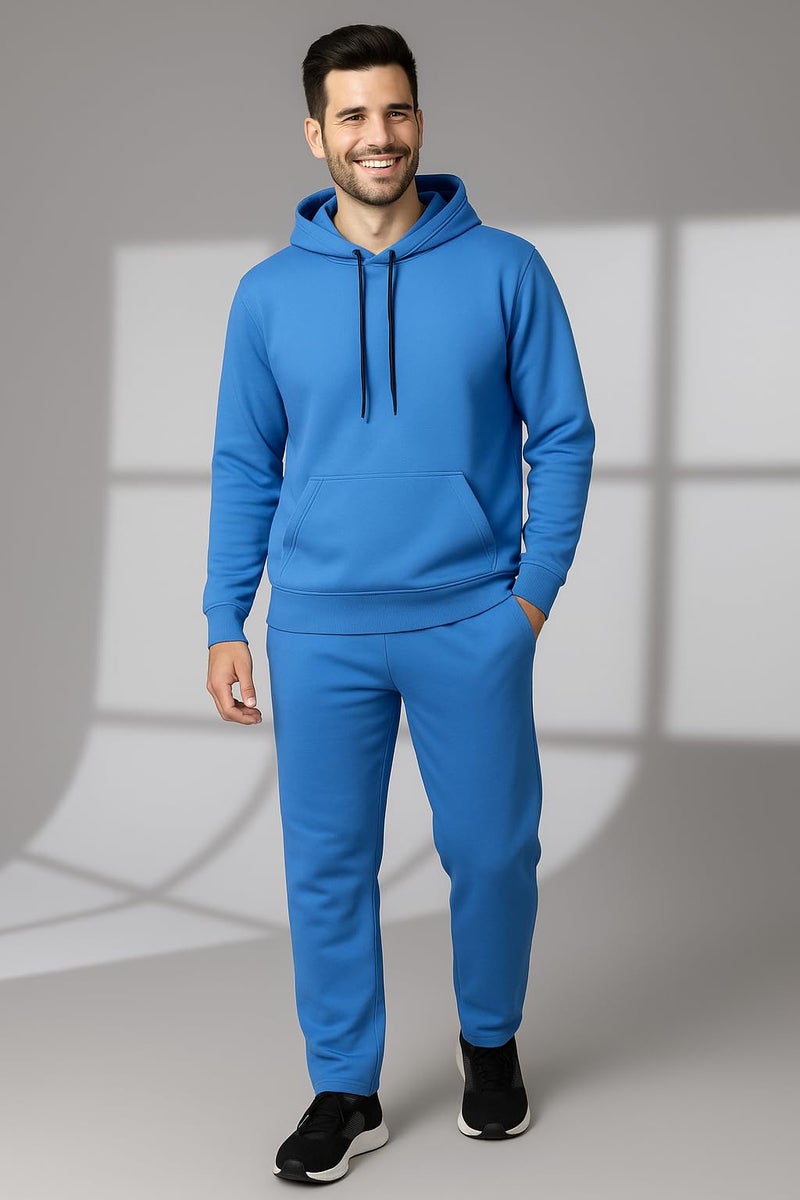 Mack Jonney Solid Track Suit for men | Co-ord Set | Warm Fleece Tracksuit Set | Full Sleeve Hoodie-M4917 - Image 2