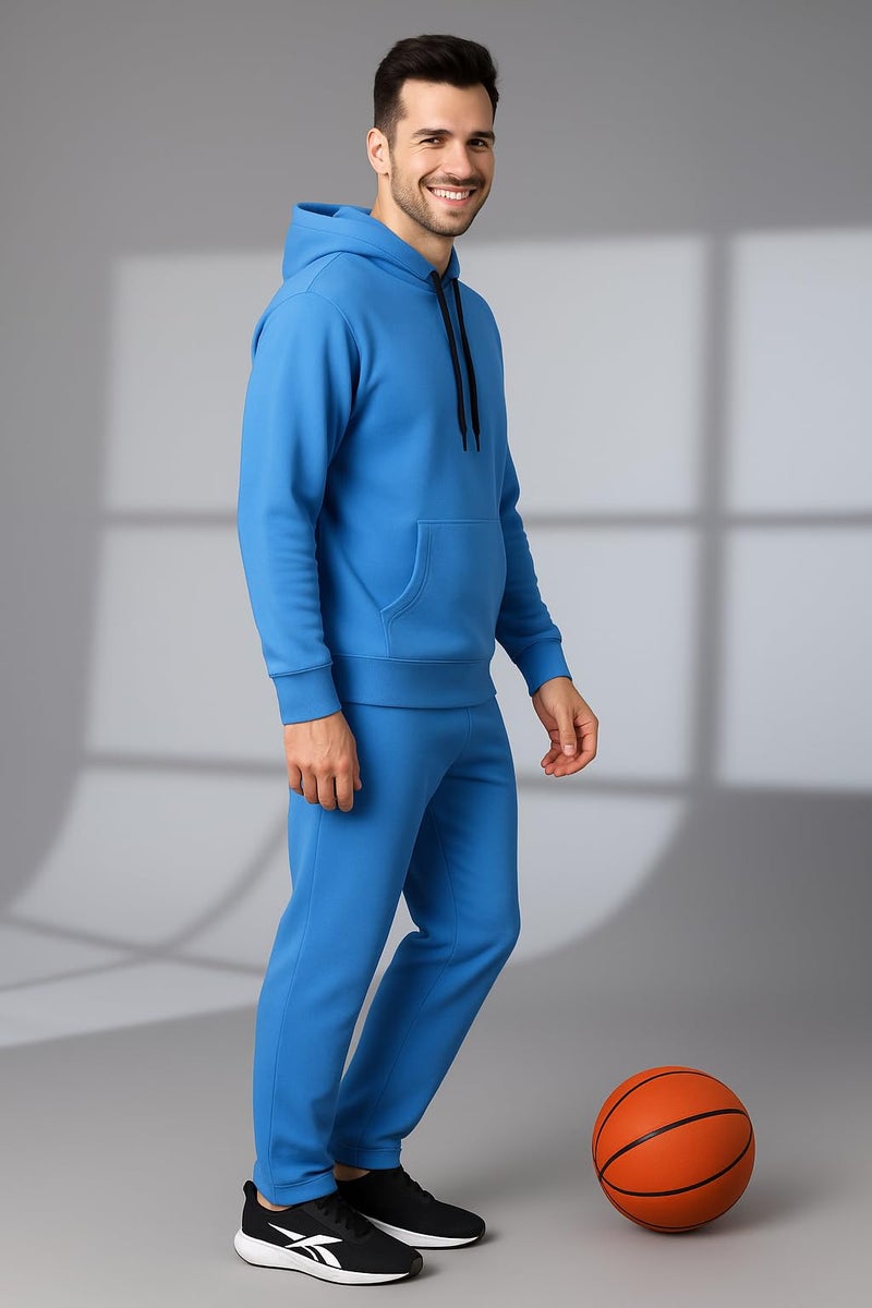 Mack Jonney Solid Track Suit for men | Co-ord Set | Warm Fleece Tracksuit Set | Full Sleeve Hoodie-M4917 - Image 3