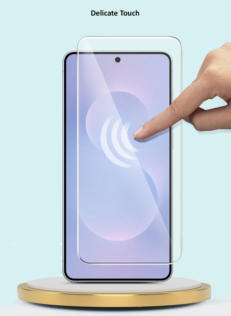 جيماكس حماية شاشة زجاجية مقسّاة 9H 2.5D بهيئة منحنية لسامسونج جالاكسي S25 إيدج 5G 2025 من سلسلة GMAX المميزة - شفافة - Image 3