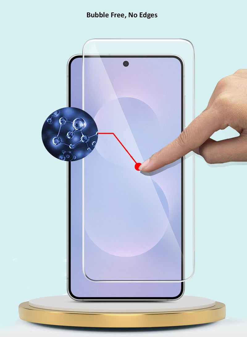 جيماكس حماية شاشة زجاجية مقسّاة 9H 2.5D بهيئة منحنية لسامسونج جالاكسي S25 إيدج 5G 2025 من سلسلة GMAX المميزة - شفافة - Image 5